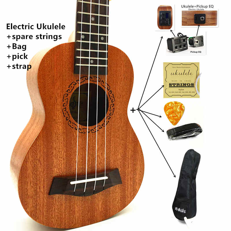 21 inch Ukulele Four Strings Hawaiian Guitar Ukele... – Vicedeal