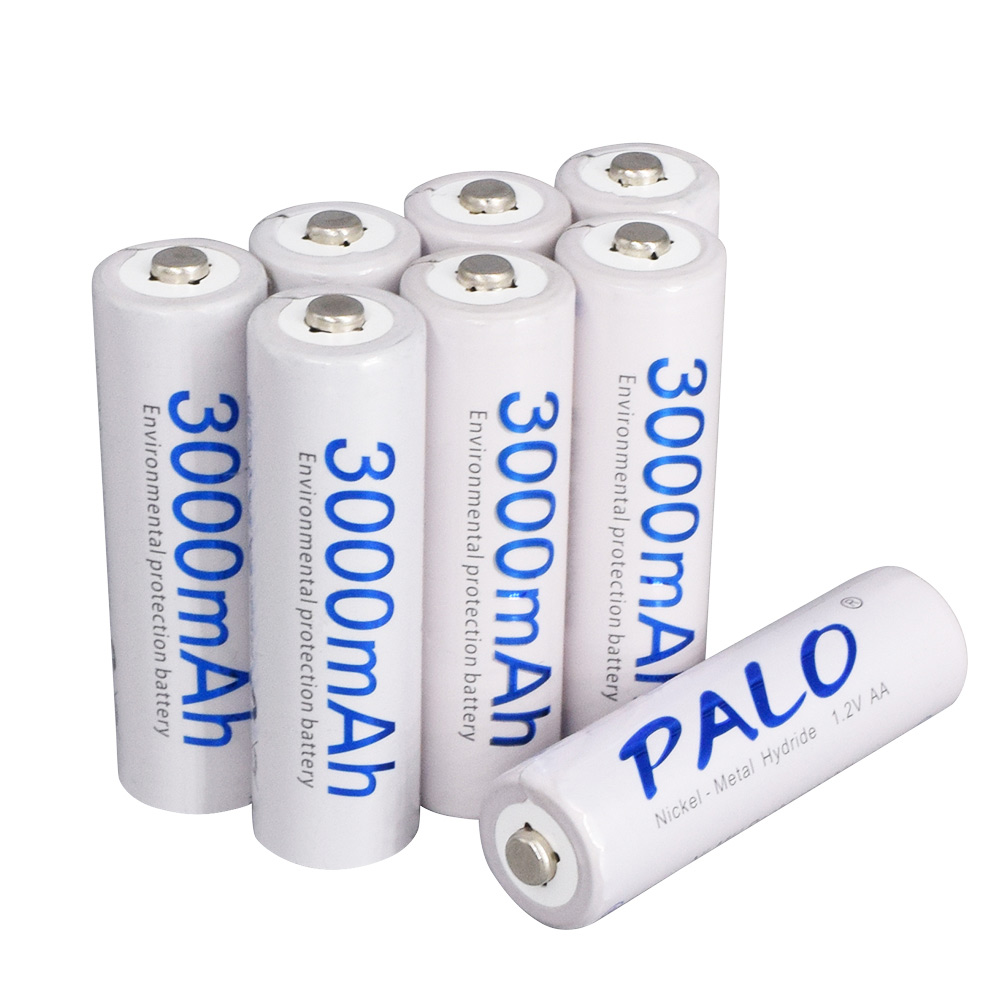 Palo 1.2v aa nabíjateľná batéria  + 1.2v aaa nabíjacie batérie s inteligentnou aa nabíjačkou batérií pre 1.2v ni-mh aa aaa batérie