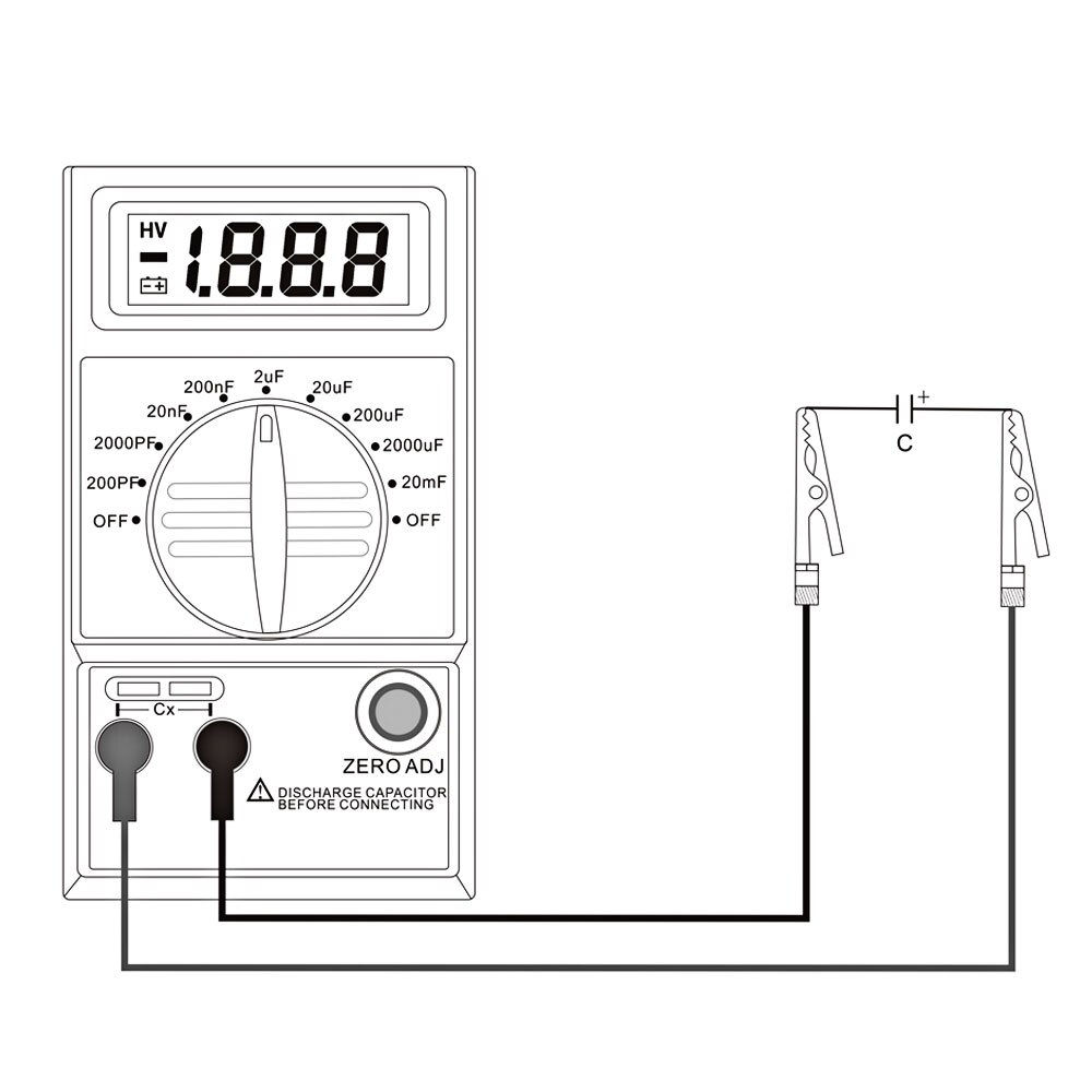 CM7115A Praktische Condensator Meter Digitale Multimeter LCD Display Meten met Dual-Slope integratie A/D converter systeem