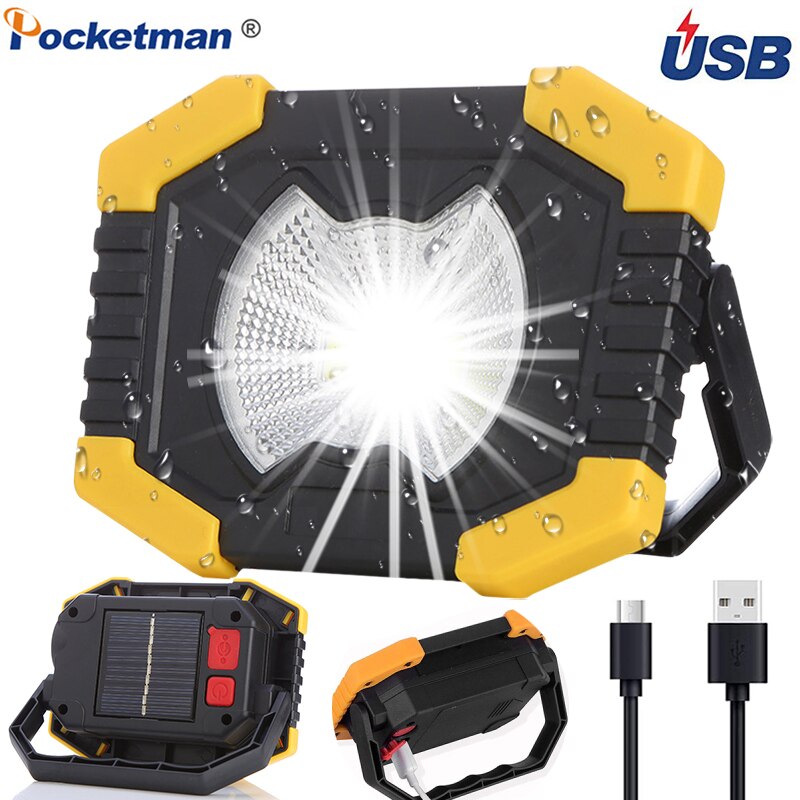 100W Super Bright Work Lamp Built-in Battery Work Light Waterproof Hand Light Spotlight USB Rechargeable Searchlight Flashlight