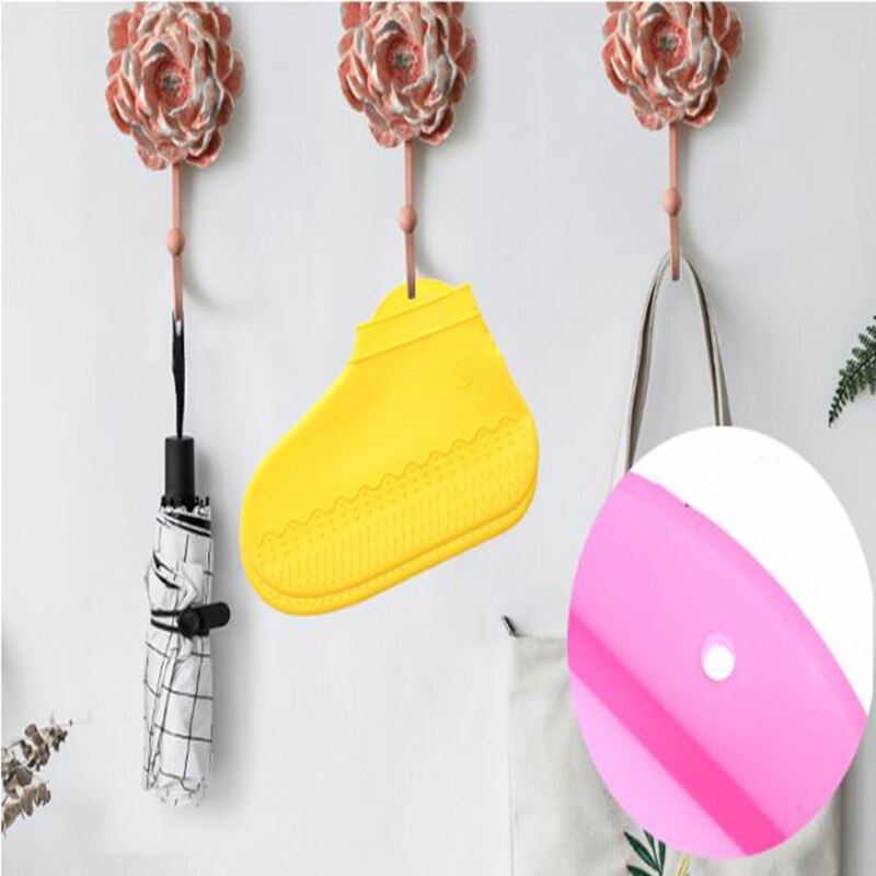 1pair Reusable Shoe Cover Waterproof Anti-Slip Silicone Rain Shoes Protectors Motorcycle Bike Rain Boot Women Men Rain Boot