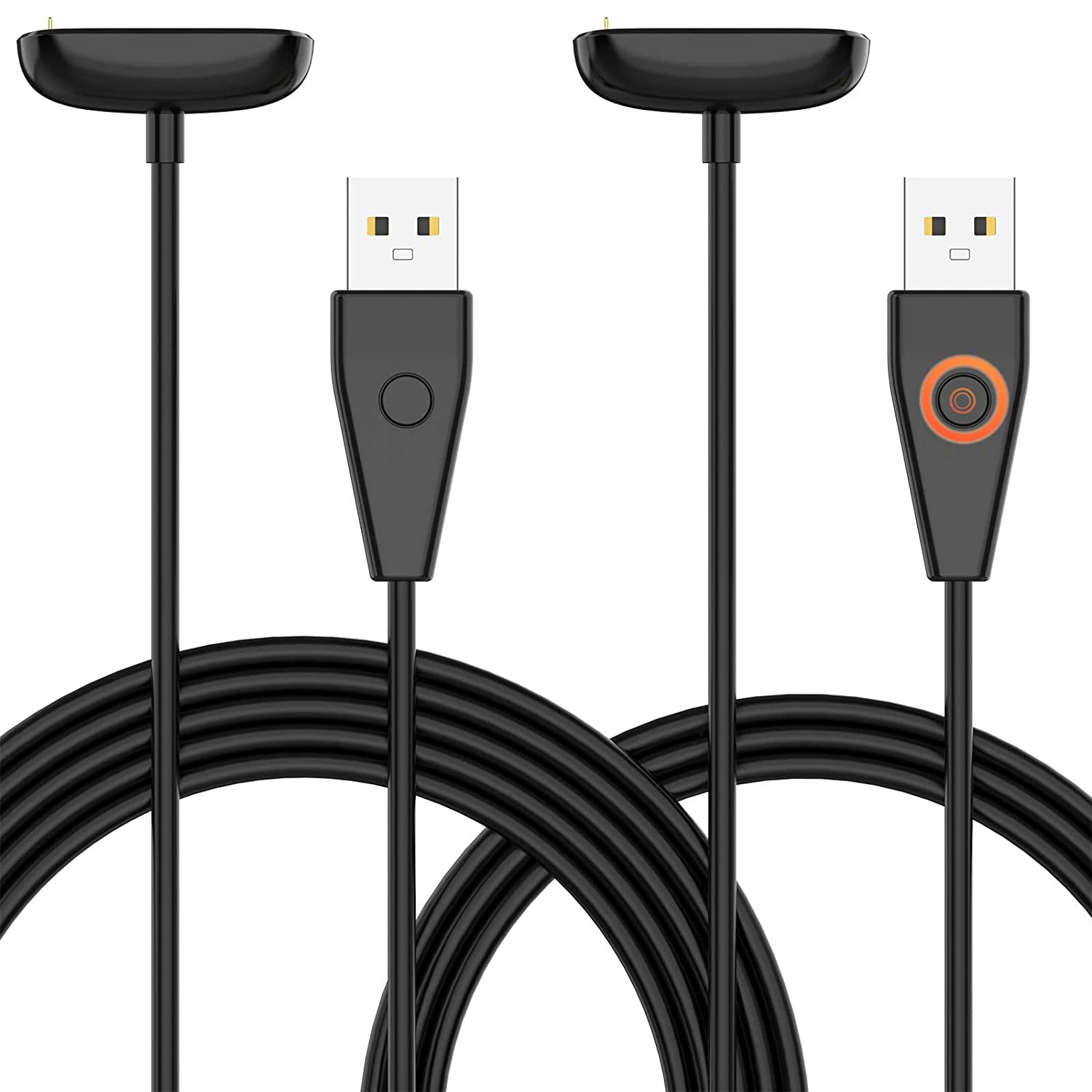 2-Pack Charger Cable Voor Fitbit Luxe & Charge 5, verbeterde Sterke Magnetische Oplaadkabel Met Reset Knop Vervanging
