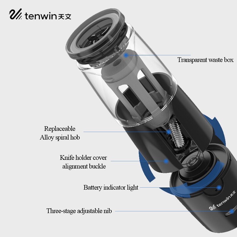 Tenwin Elektrische Bleistift Spitzer Automatische Mechanische Bleistift Spitzer Dicken/Feine Feder/Spitze Einstellbar Schüler Skizze Zeichnung 8028