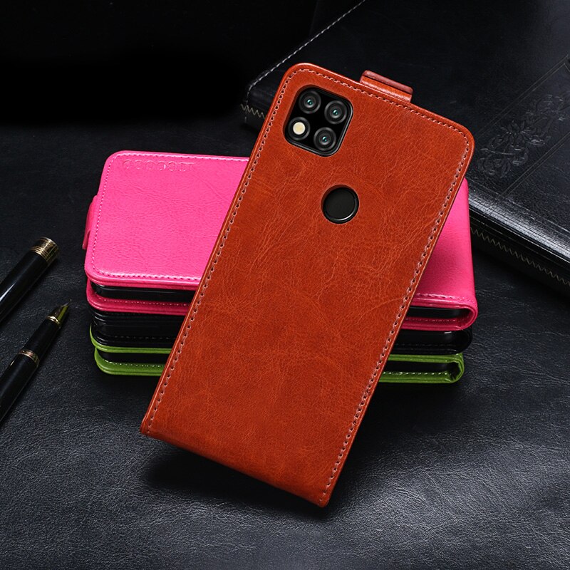 Para cima para baixo caso para xiaomi redmi 9c nfc 6.53 polegada saco do telefone coldre vertical flip capa de couro do plutônio para redmi 9c nfc casos