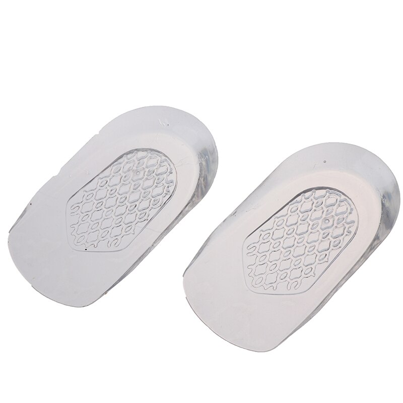 1 Paar Man En Vrouwen Silicon Gel Hiel Kussen Inlegzolen Zolen Verlichten Voet Pijn Protectors Spur Ondersteuning Schoen Pad Voeten zorg Inserts: Silicone 10x6cm