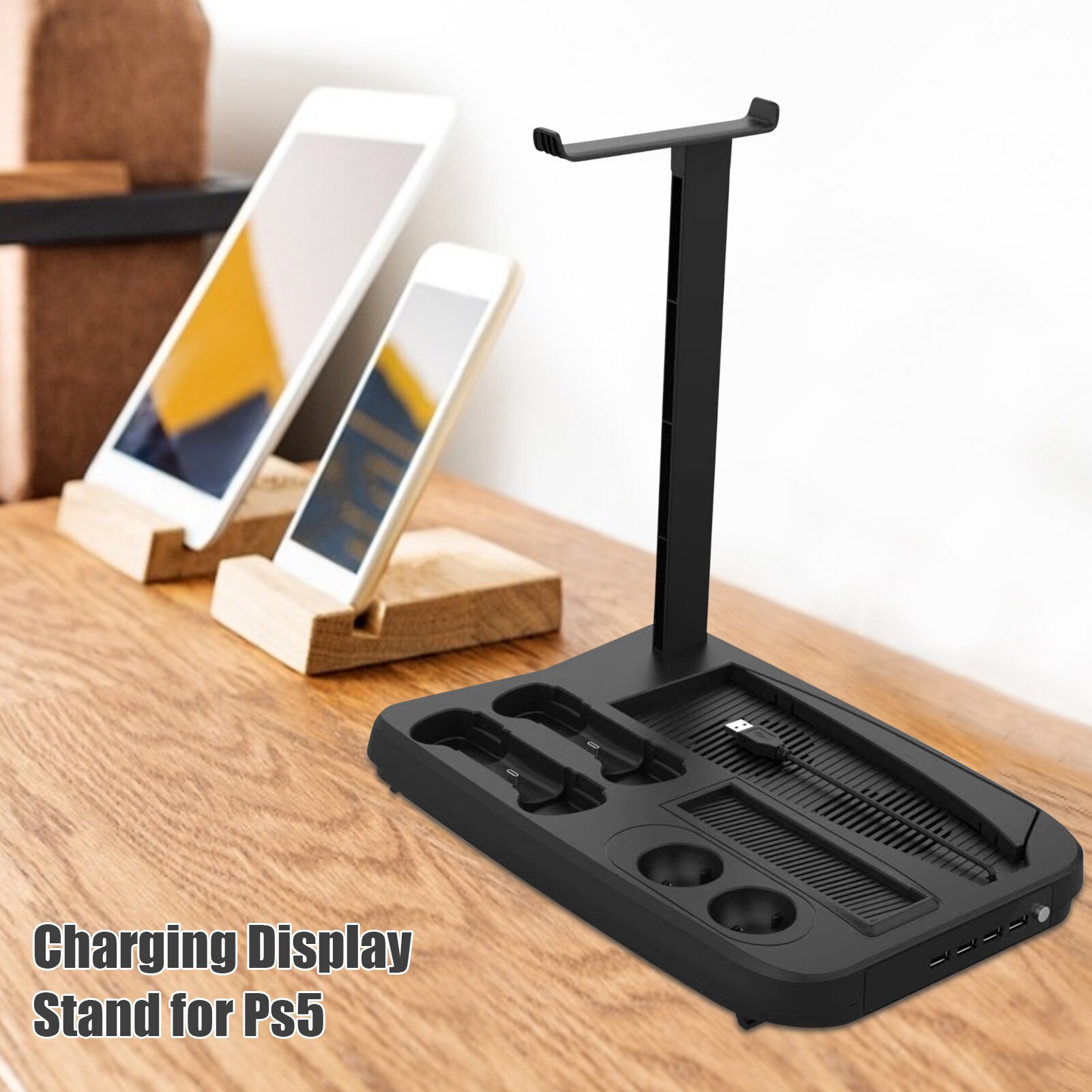 Lade display display spillkonsoll lader base for  ps5/ ps vr/ move motion adapter multifunksjonell hovedmotor kjølebase