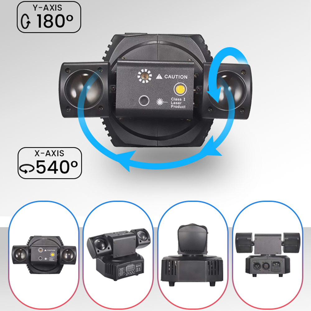 KEMAX 36W Dj Lights DMX Mini LED Moving Head Remote Control Beam Nightclub Party Light Disco Christmas Rotating Stage Effect