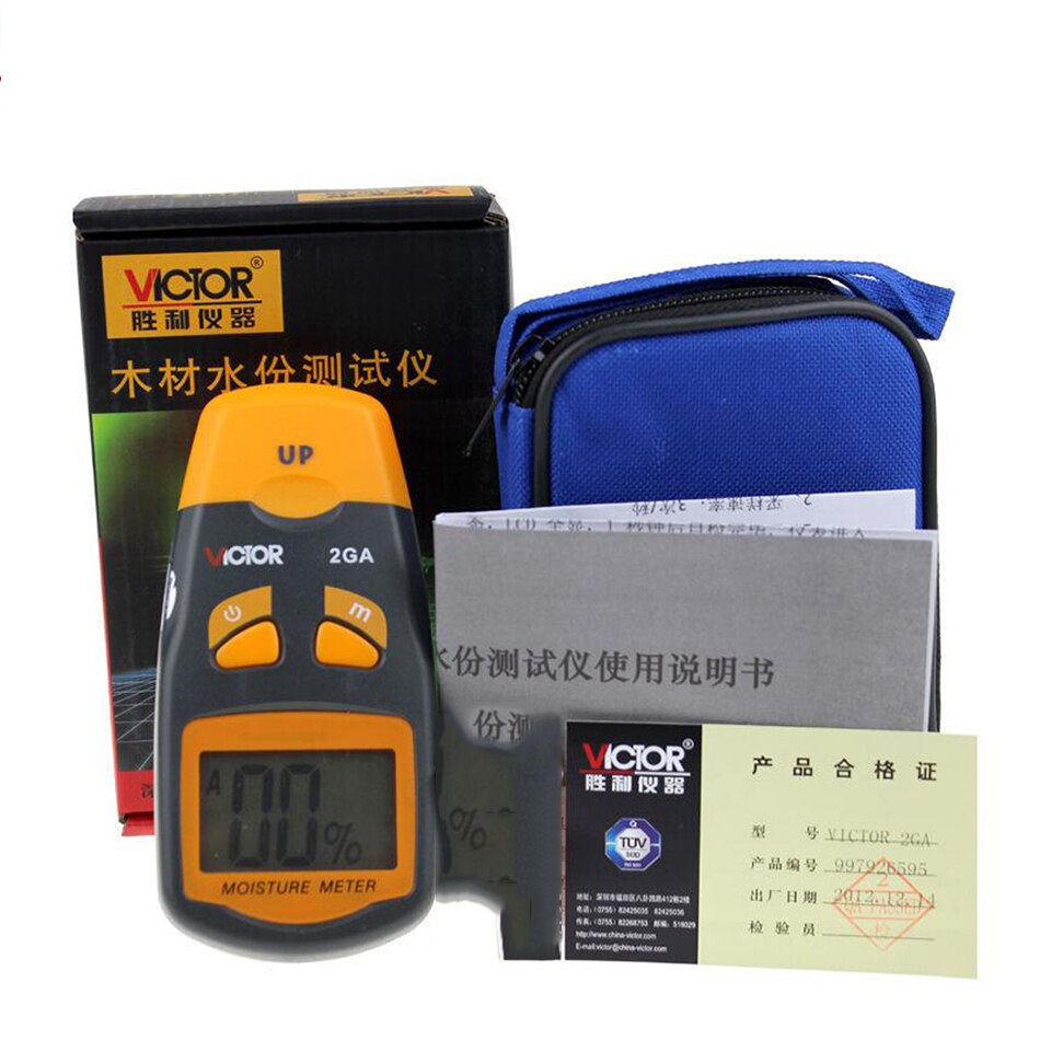 Digital Display Wood Moisture Tester Self Calibration Zeroing Function Simple Operation Intuitive LCD VC2GA