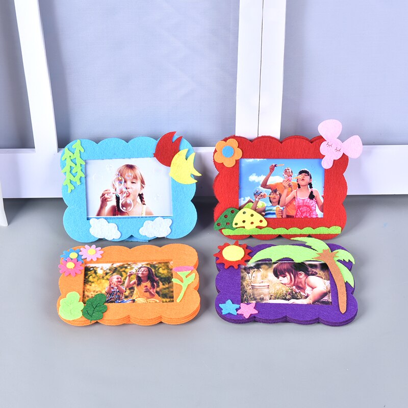 Saizhi Bambini Del Mestiere di DIY kit 3D Del Fumetto foto portafoto Giocattolo di puzzle per Bambini Fatti A Mano EVA Autoadesivo del Panno bambino Creatività Giocattolo kit SZ3629