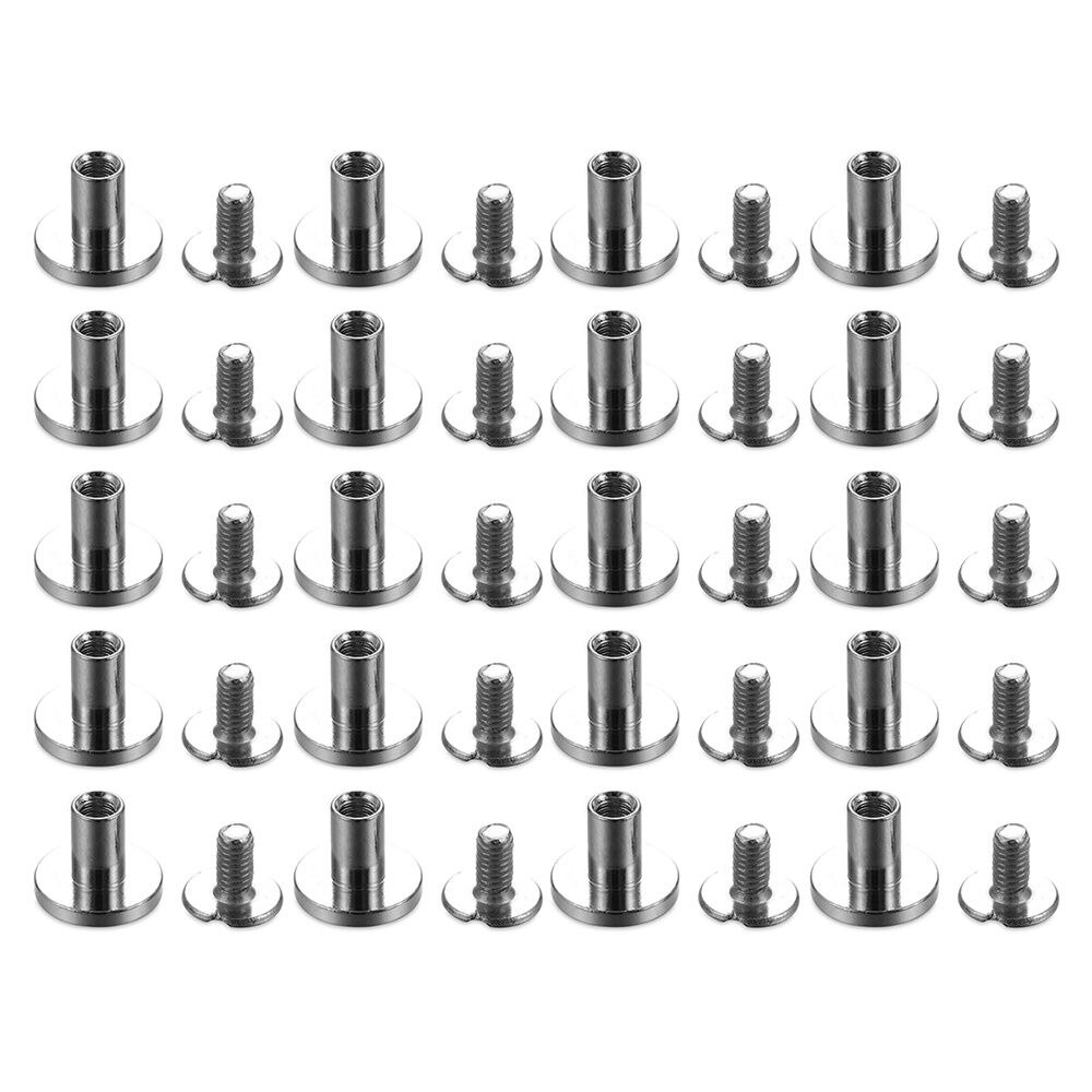 Rivets à ongles en laiton, motif de cœur en métal, Rivets à vis, bouton en tissu, chaussures artisanales en cuir, chapeaux, artisanat de Scrapbooking, bricolage, 10 ensembles: silver / 8x5.5mm