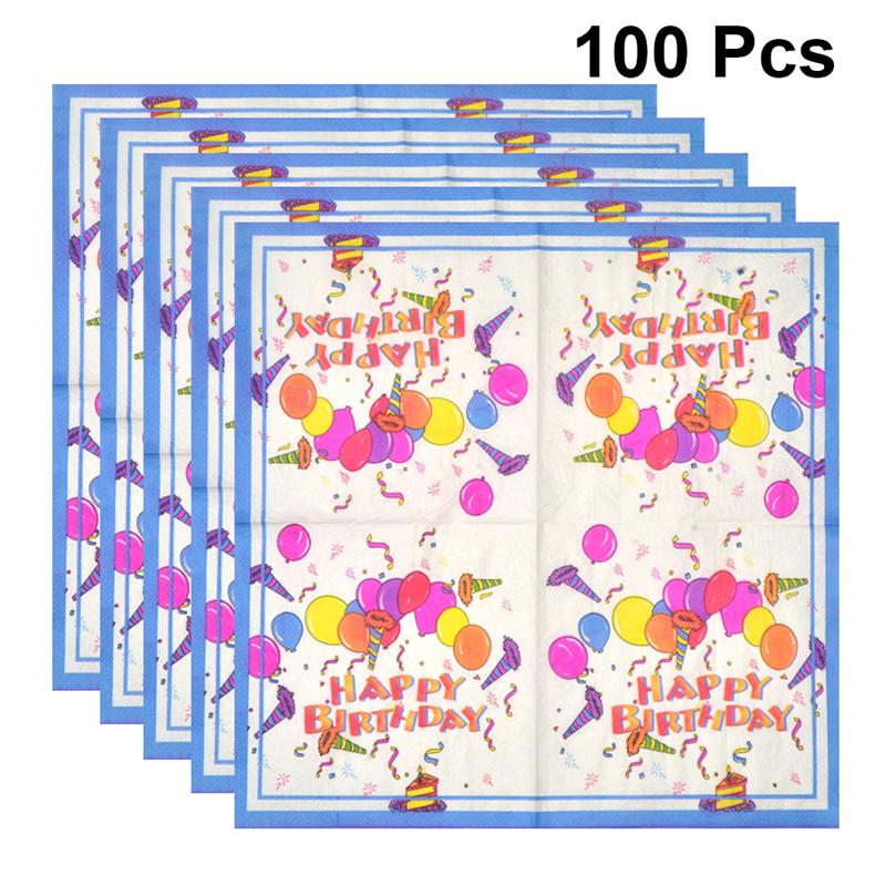 100 kpl hyvää syntymäpäivää painettu lautasliinapainatus kertakäyttöinen lautasliina pehmopaperille painettu lautasliina kotiravintolahotelliin