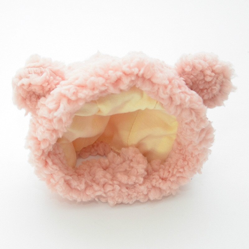 Bonnet en peluche pour chien et chat, chapeau mignon, accessoires de Costume pour animaux de compagnie, , de petit à grand: Rose / L