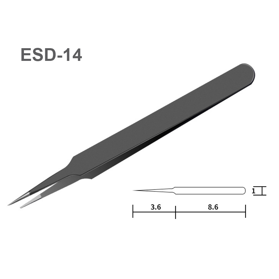 1pc Watch repair tool stainless steel straight curved tweezer watchmaker detail repair tools for mechanical quartz: green