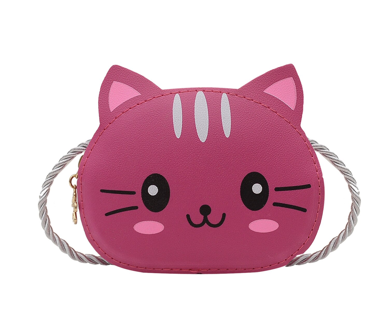 Prinzessin kinder Mini Handtaschen Baby Mädchen PU Leder Kleine Schulter Umhängetaschen Nette Katze Kinder Geldbörse Brieftasche: rose