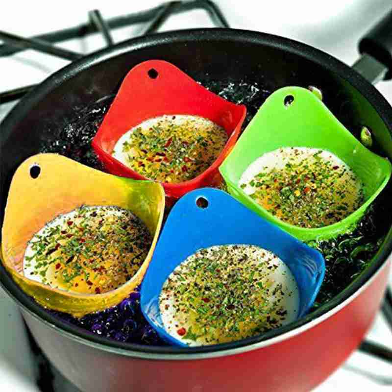 1pc Egg Cookers Silicone Egg Cooker Kitchen Tools Pancake Cookware Bakeware Steam Eggs Plate Tray Healthy Egg Pancake
