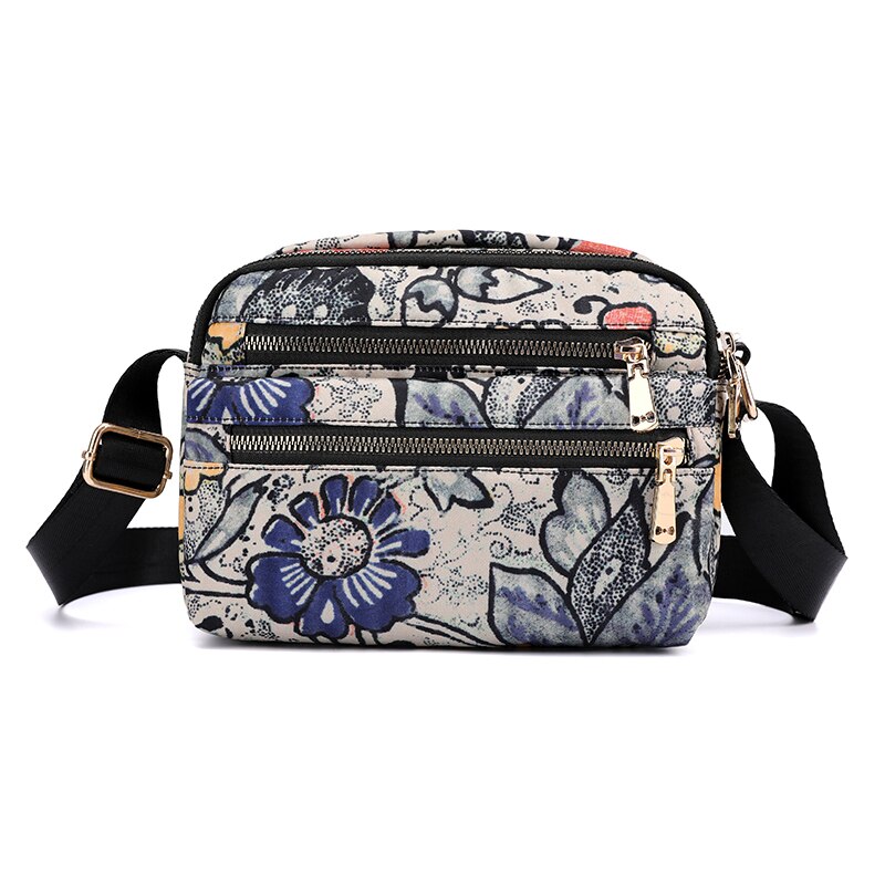 Mini Floral Shoulder Bag Women Nylon Waterproof Soft Zipper Crossbody Versatile Purses And Handbags Bolsa Feminina Sac: 7