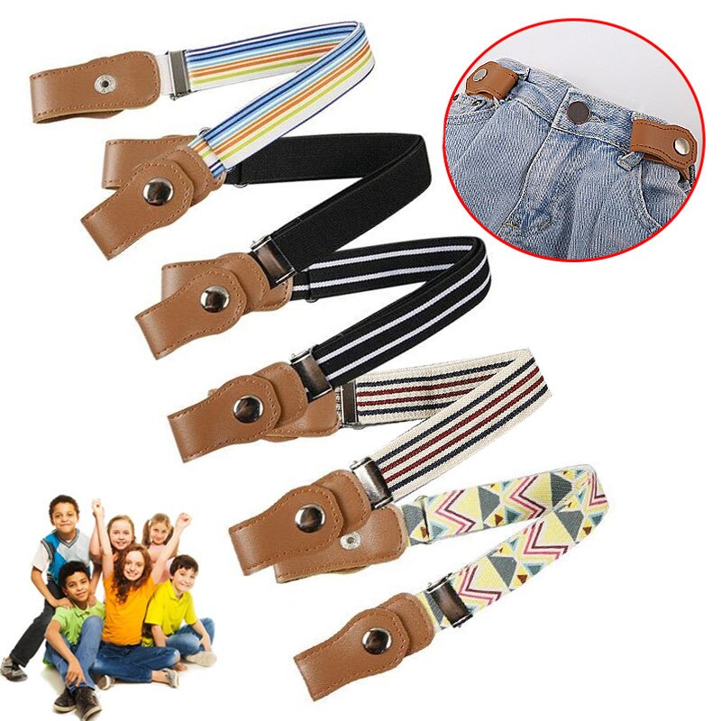 Child Buckle-Free Elastic Belt No Buckle Stretch Belt for Kids Toddlers Adjustable Boys and Girl's Belts for Jeans Pants