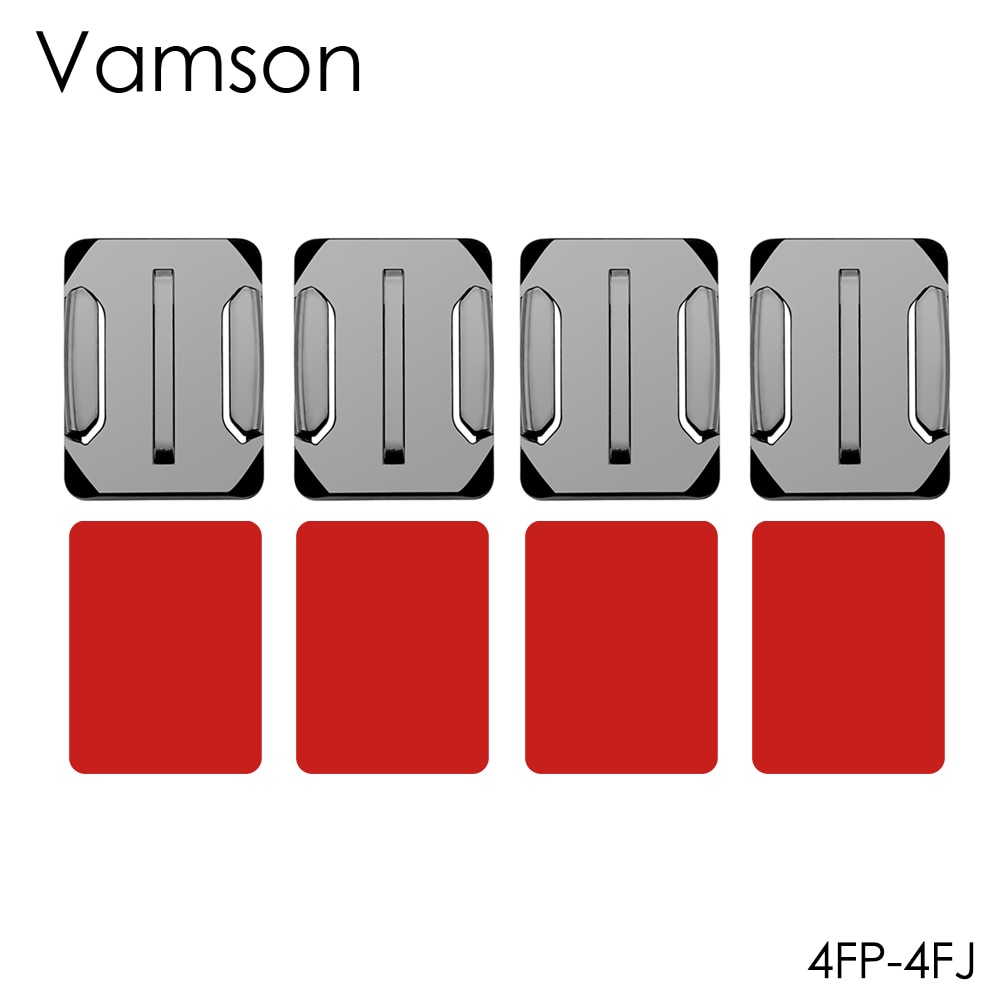Vamson Voor GoPro Hero 7 6 5 4 Adhesive Mounts 3M Sticky Voor DJI OSMO Action Gebogen Platte Mounts sticky Pads voor Xiaomi Yi VP106