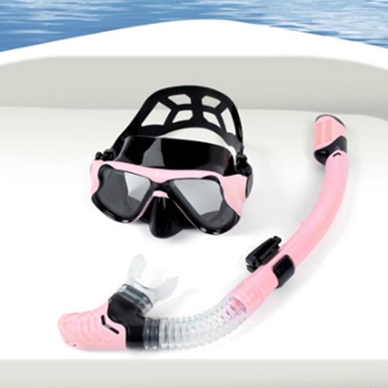 Scuba Diving Mask and Snorkels Anti-Fog Goggles Glasses Diving Swimming Easy Breath Tube Set