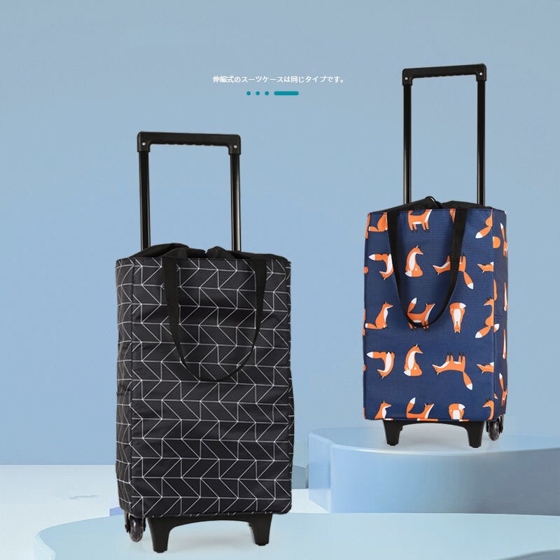 Opvouwbare Boodschappentas Vrouwen Grote Pull Winkelwagen Boodschappentassen Voor Organisator Draagbare Groenten Trolley Tassen Op Wielen De markt