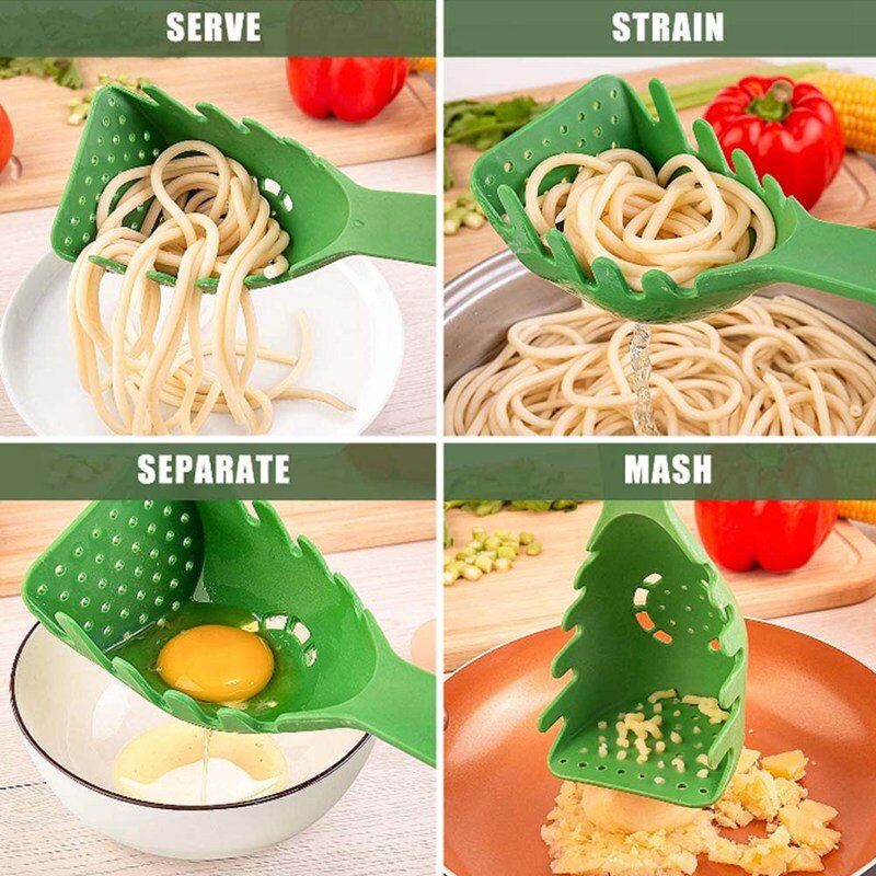 Praktische Pasta Noodle Lepel Pasta Scoop Vergiet Noodle Spaghetti Pollepel Slot Lepel Nylon Pasta Gereedschap Vergiet Keuken Gadget