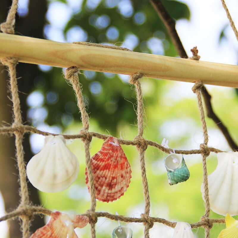 Mediterranean Style Curtain Wall Mural Decoration Natural Sea Shells Marine Bar Ornament Zakka Home Decor