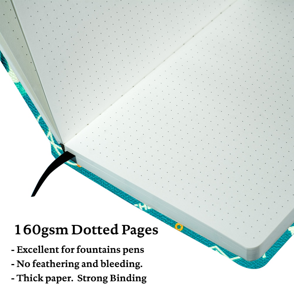 B6 kemi doodle prikket notesbog prik gitter journal hårdt omslag tykt papir 160 gsm rejseplanlægger dagbog