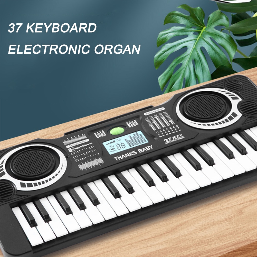 37 Toetsen Kid Orgel Elektrische Piano Digitale Muziek Elektronische Toetsenbord Muziekinstrument Met Mini Microfoon Voor Kinderen Leren
