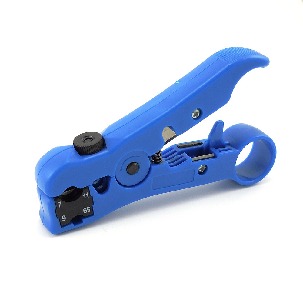 FTTF Tools UTP STP round and flat network cable RG59 RG6 RG11 coaxial cable stripping rotary wire stripper,wire stripper cutter