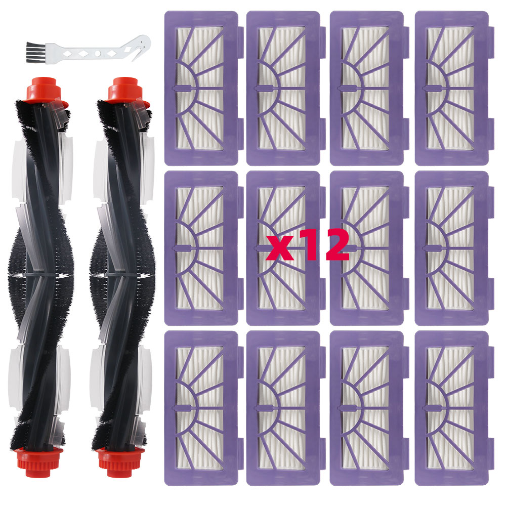 For Neato XV-11, XV-12, XV-14, XV-15, XV-21, XV-25, XV Signature Series Vacuum Cleaner Roller Main Brush Hepa Filter Parts Spare: MULTI