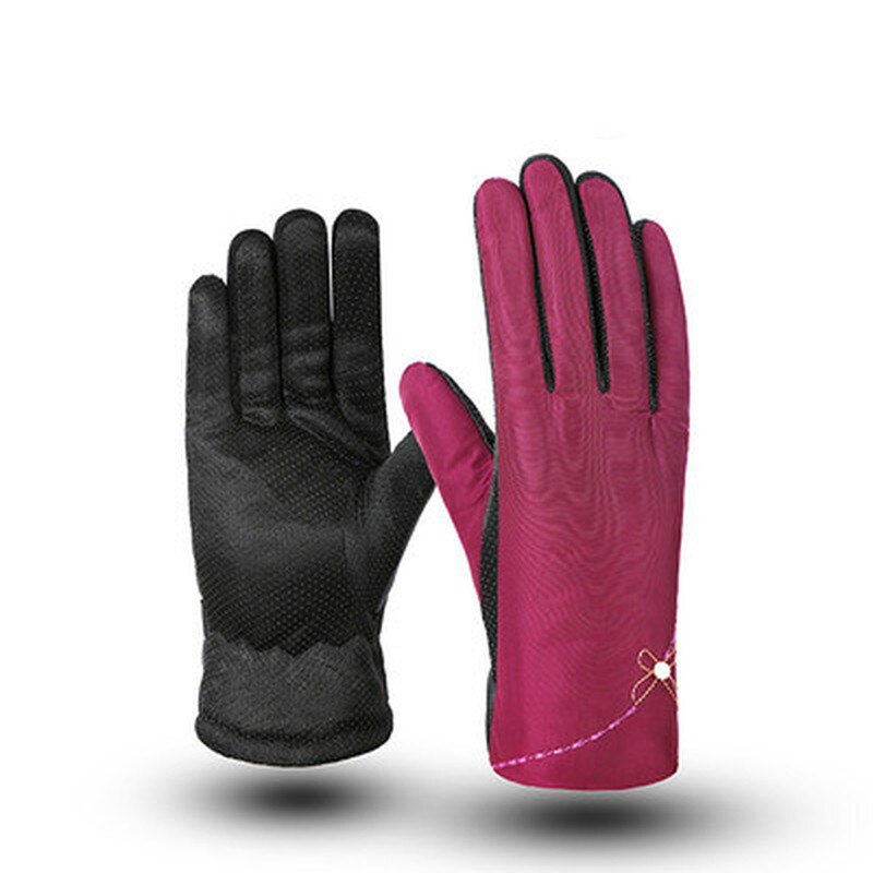 Antislip ski-add pluche zwarte handschoenen grote handschoenen herfst winter warme motorrijden heren handschoenen: K-st-h