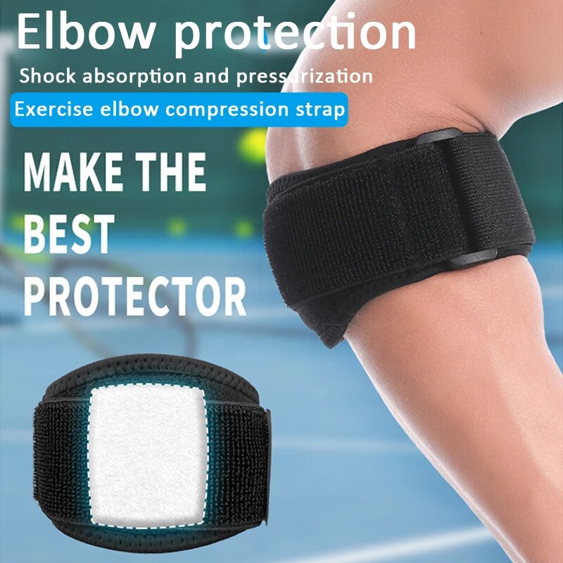 Tennis-Ellenbogenstützen für Sehnenentzündungen und Tennis-Ellenbogen-Golfgeräte, Ellenbogen-Unterarm-Bandage, Gurte und Kompressionspolster, Muskelspülungen, Unisex
