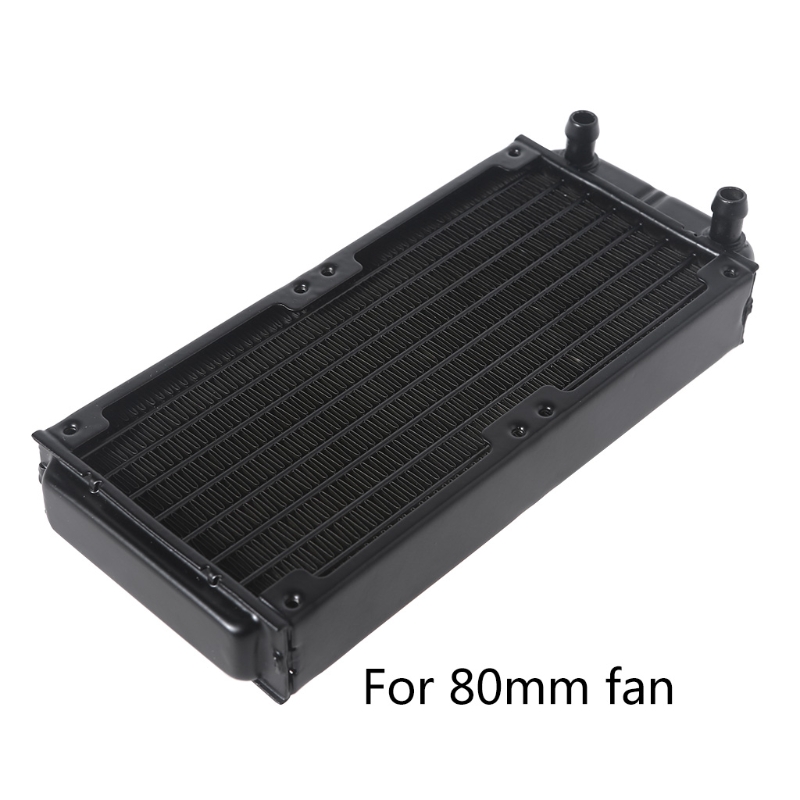 G1/4 Thread 80x160mm PC Water Heat Exchanger Computer Aluminum Heat Radiator Heat Sink for Computer Water Cooling System B0KA