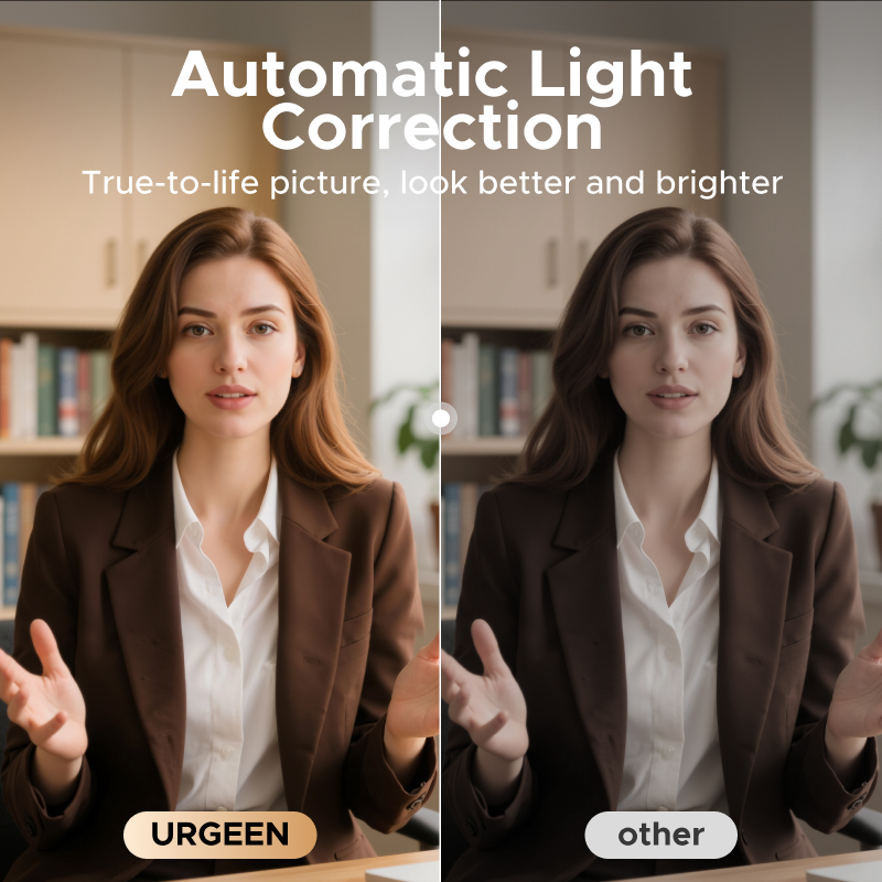 Webcam ugreen 4k fhd 1080p per pc, messa a fuoco automatica pdaf, microfoni ai con cancellazione 8mp rumore, webcam per zoom/teams/google meet