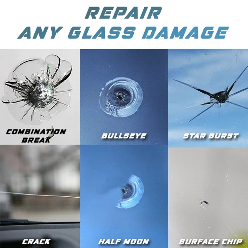 Auto glas reparationsværktøj sæt forrude reparation revne reparation væske bil forrude reparationsagent forrude reparationssæt