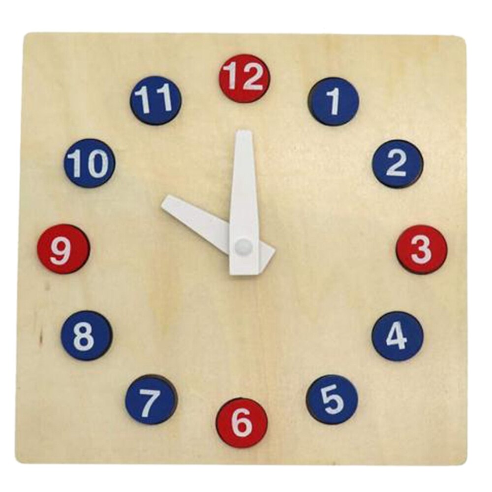 Puzzle Clock Toy, Wooden Puzzles Learning Clock Time Telling Activity Kindergarten Teaching Aids