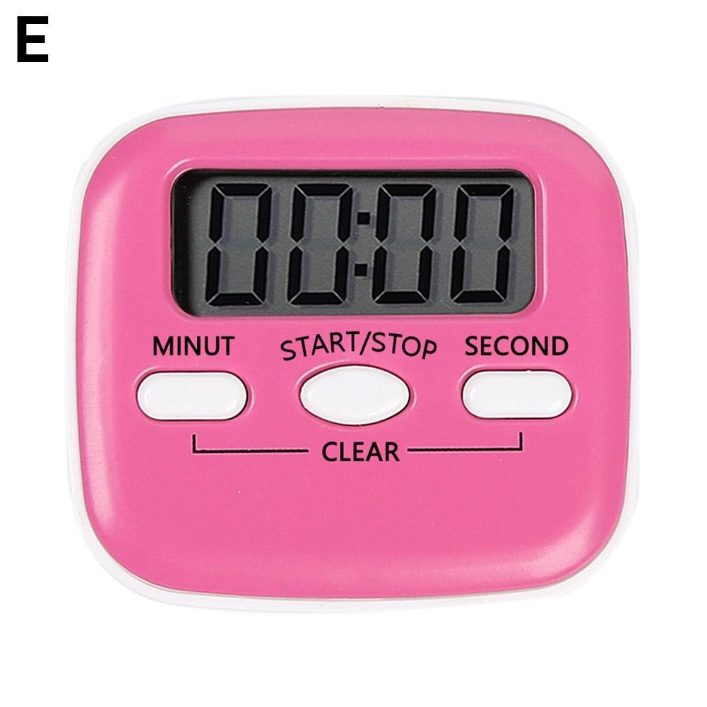 LCD Digital Screen Kitchen Timer Magnetic Cooking Countdown Multifunctional Stopwatch Clock Alarm Tools Temporizador Sleep T9S9: Red