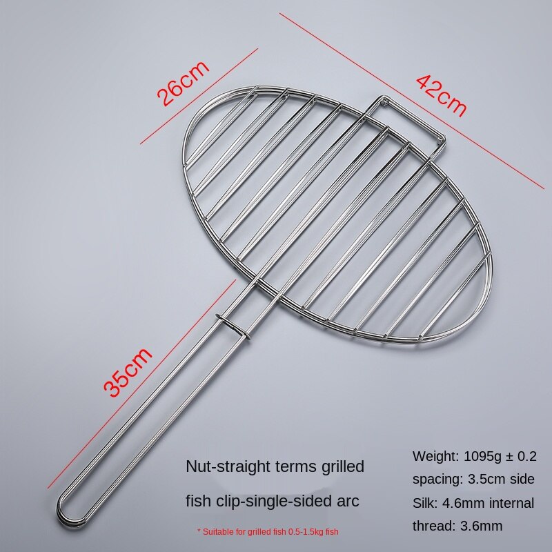 Grilled Fish Clip Stainless Steel Grilled Fish Rack Grilled Fish Mesh Clip Barbecue Wire Plywood round Barbecue Tools Commercial: Red