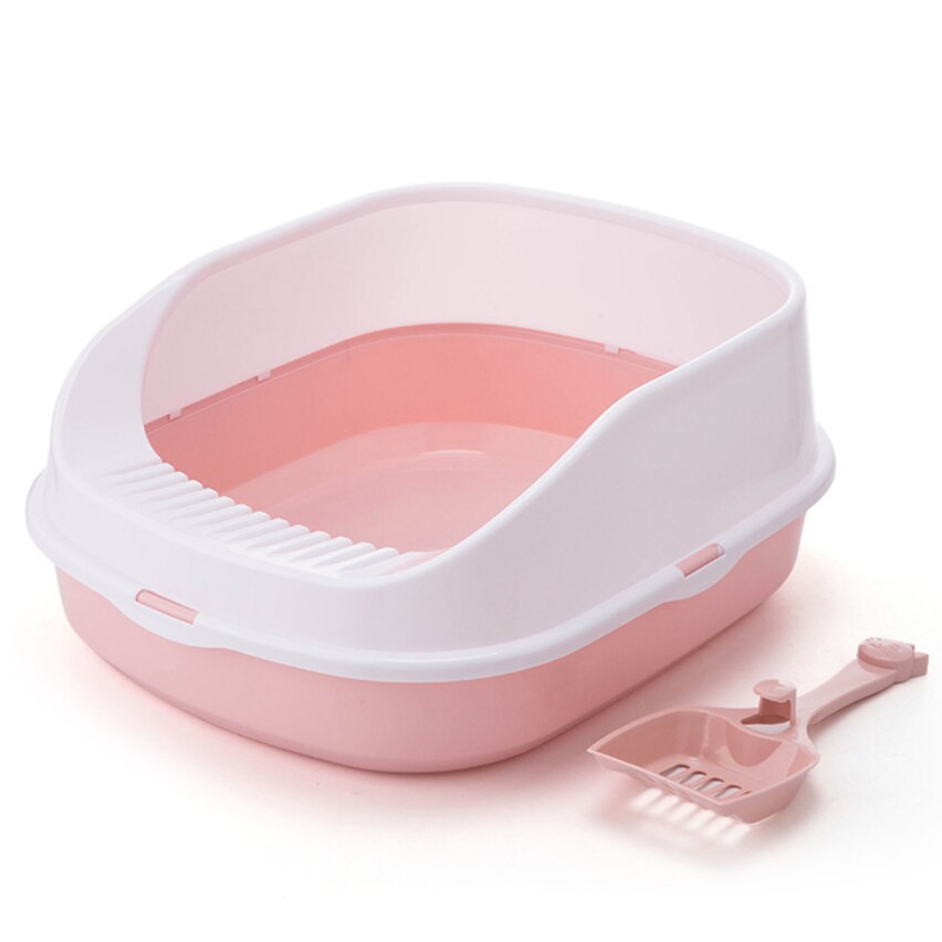 Caja de arena Autolimpiable para gatos, colcha grande de plástico para interiores, productos antisalpicaduras, muebles de casa, cajas de limpieza para gatos: PINK 0302