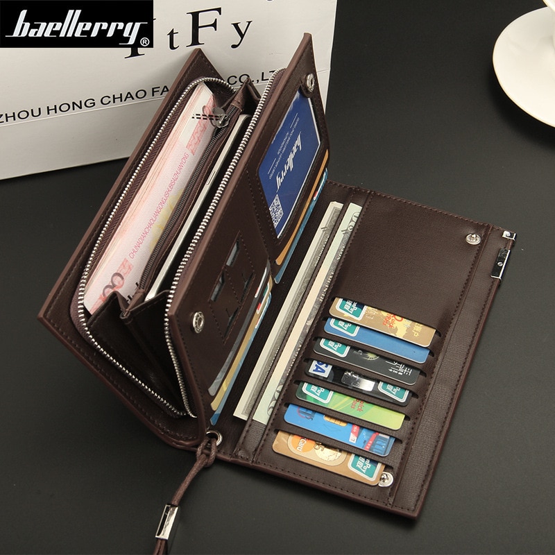 Baellerry Luxury Men Wallets Long Zipper Large Capacity Top Male Purse With Card Holder Multi-function Wallet For Men 1N