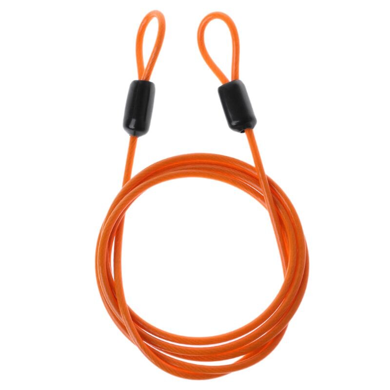 Fietsslot Staaldraad Kabel 1M Veiligheid Lus Cycling Bike Protector Anti Diefstal: Oranje