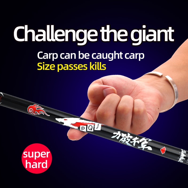 Canne à pêche télescopique Super légère et dure en Fiber de carbone, pour pêche en ruisseau, 3.6m/4.5m/5.4m/6.3m/7.2m,