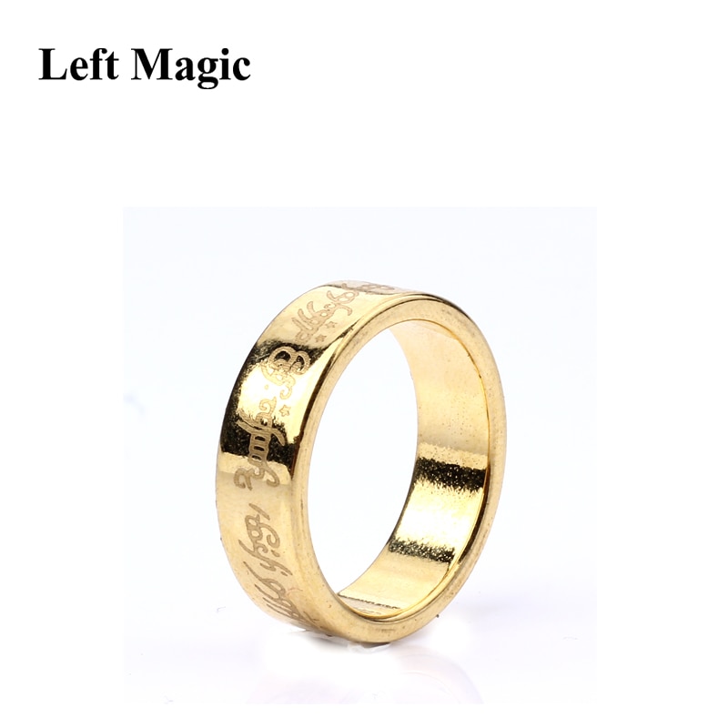 1 Pcs Gold PK Ring Lettering Magic Tricks Magnetic Ring 18mm/19mm/20mm Golden Strong Magnetic Magic Ring Magnet Finger magic