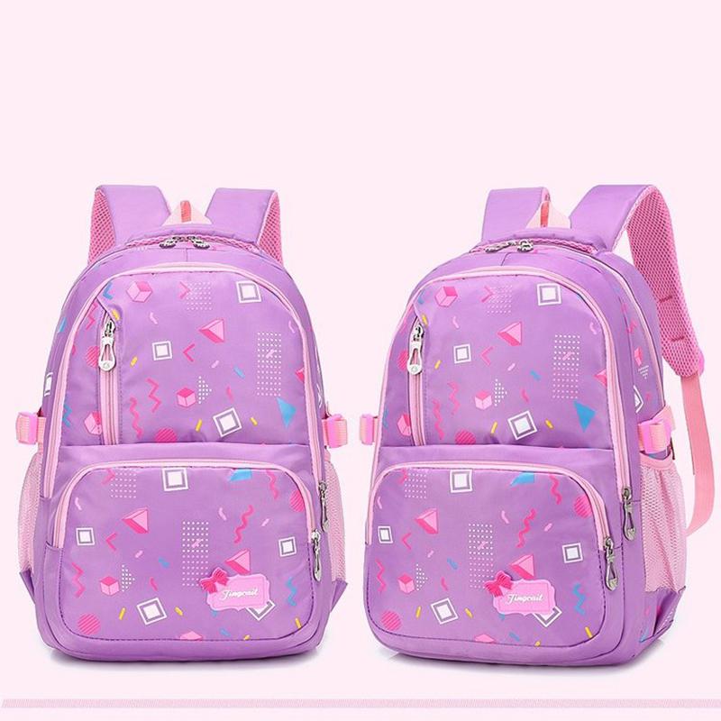 Skolesekk tenåringe skolesekk vanntett skoletaske låve bok ryggsekk til låve mochila: Lilla