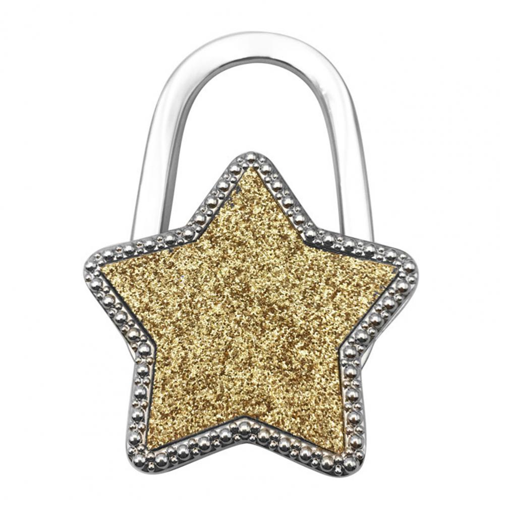 Taske krog skinnende folde zink legering rhinestone krone stjerne bordkant håndtaske bøjle til hjemmet nøglering sød taske vedhæng