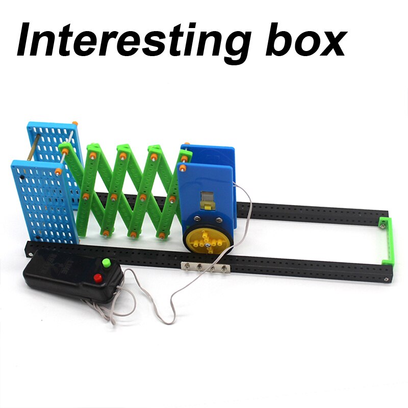 Electric retractable door electric remote control technology small invention toy manual class work supplies DIY