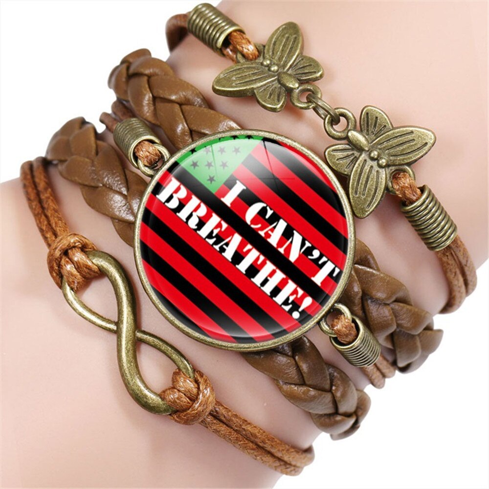 DIY Handmade Supplies I Have A Dream Hand-woven Ladies Heart-shaped Leather Love Bracelet Men's Bracelet: Style 4