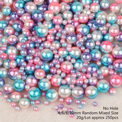 4/6/8/10mm multi størrelse 250 stk / lotoption om tilfældig blanding farve ingen huller perler runde perler til diy dekoration: Lyserød turkis