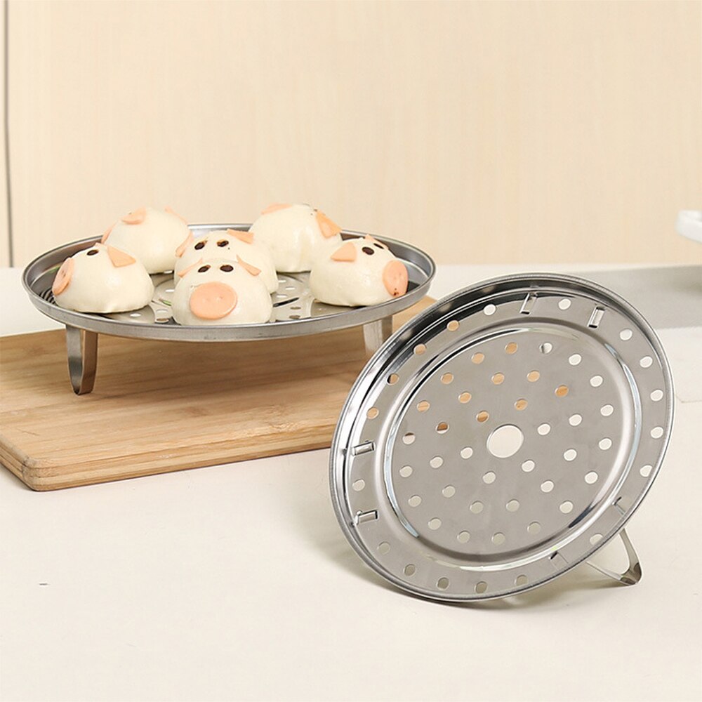 Multifunktions steamer hylde køkkengrej rustfrit stål gryde dampende bakke stativ husholdning holdbar damper rack til køkken