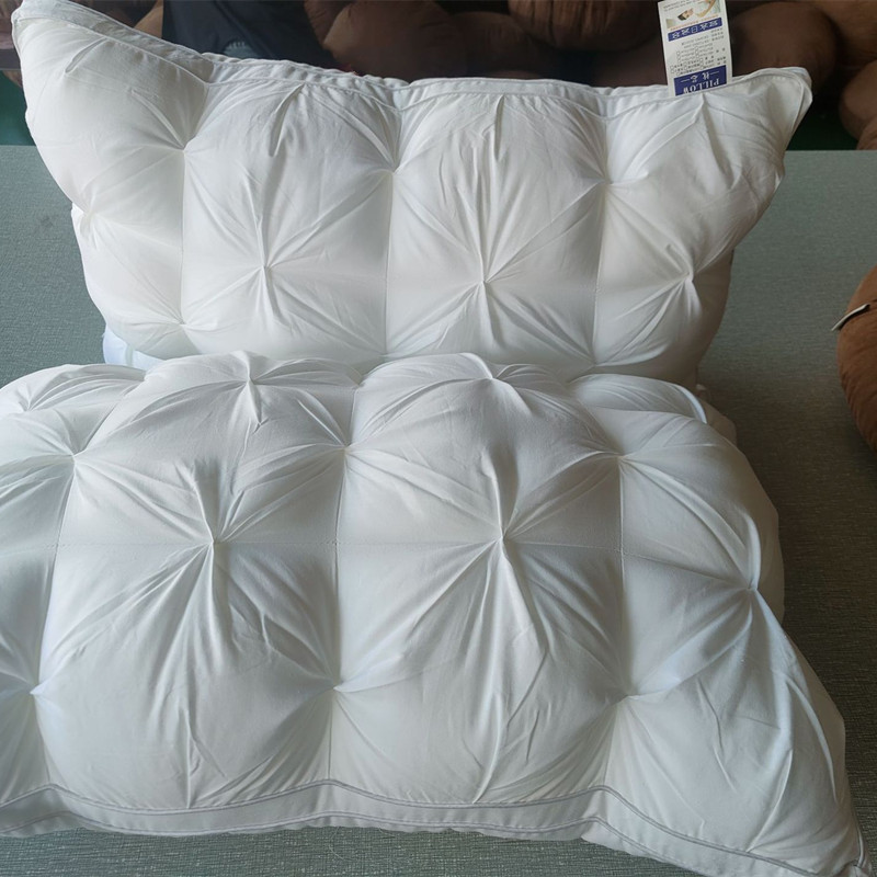 White Goose Down Feather Pillow Core Rectangle Bedroom Sleep Hotel Lumbar Pillow Down Mid-high Cervical Full Body Pillow 15-20cm